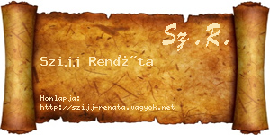 Szijj Renáta névjegykártya