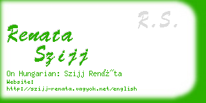 renata szijj business card